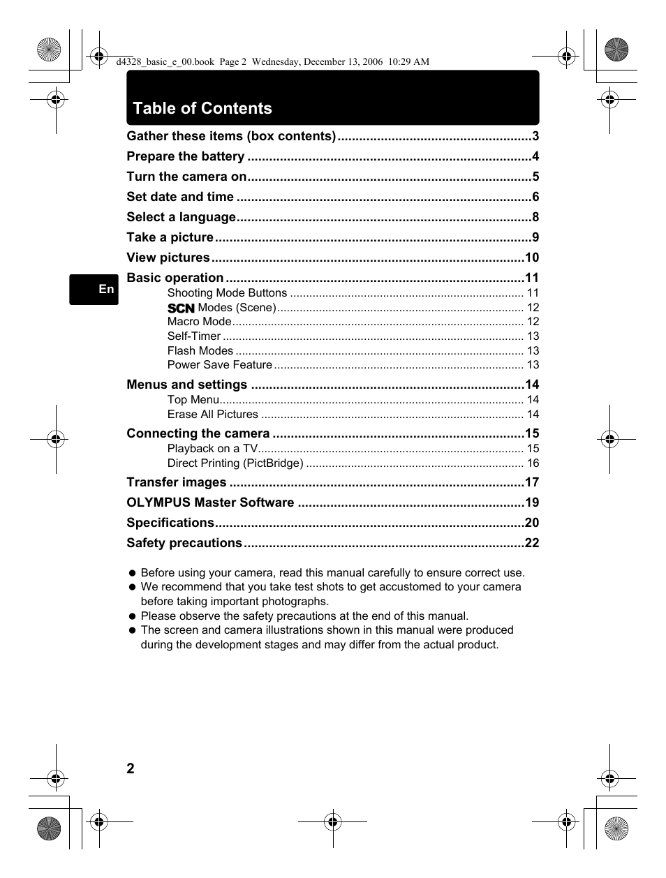 Olympus µ 760 User Manual | Page 2 / 132