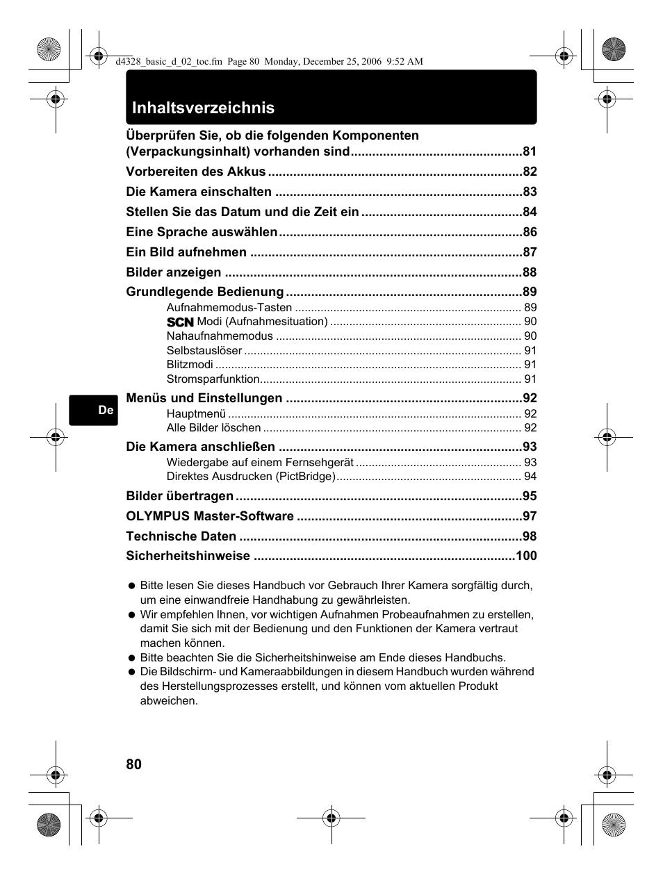 Olympus µ 760 User Manual | Page 80 / 132