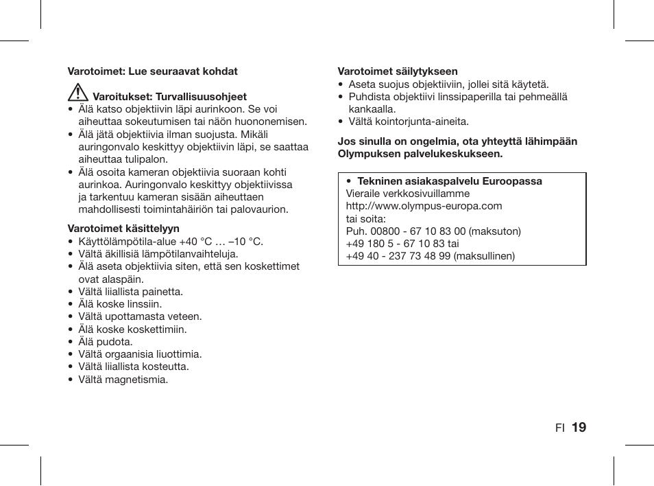 Olympus ZUIKO DIGITAL 1.4x Telekonverter EC-14 User Manual | Page 17 / 58