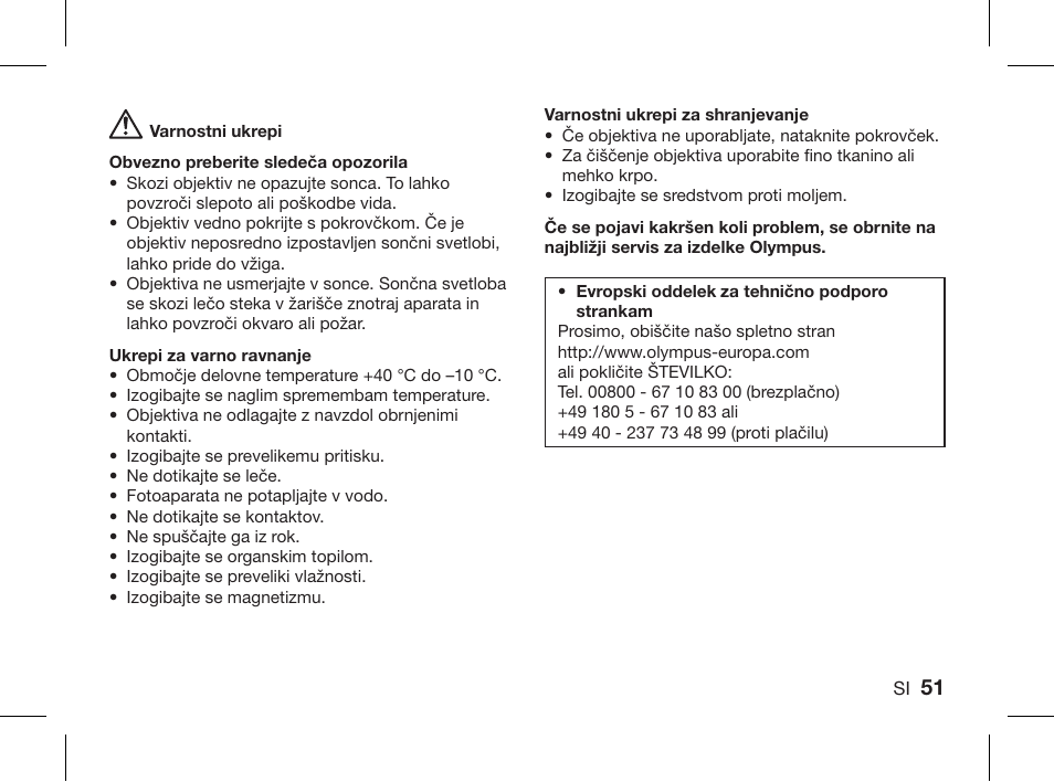 Olympus ZUIKO DIGITAL 1.4x Telekonverter EC-14 User Manual | Page 49 / 58