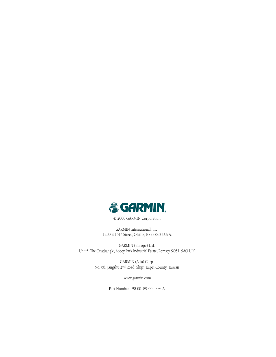 Garmin NavTalk Pilot User Manual | Page 176 / 176