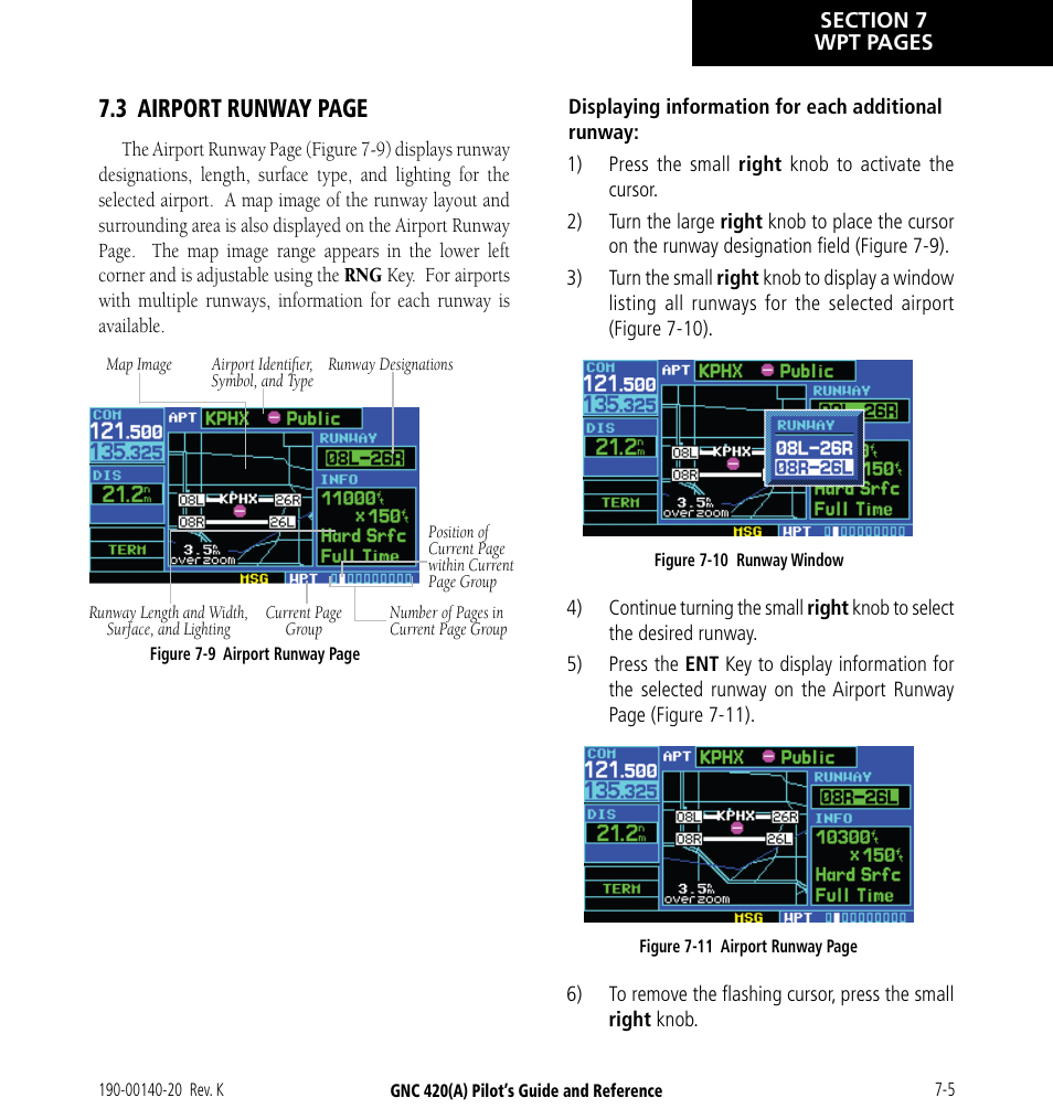 3 airport runway page | Garmin GNC 420 User Manual | Page 115 / 258