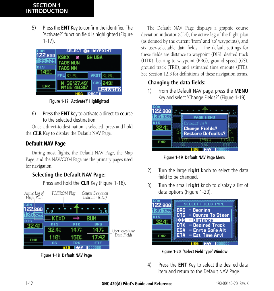 Garmin GNC 420 User Manual | Page 20 / 258