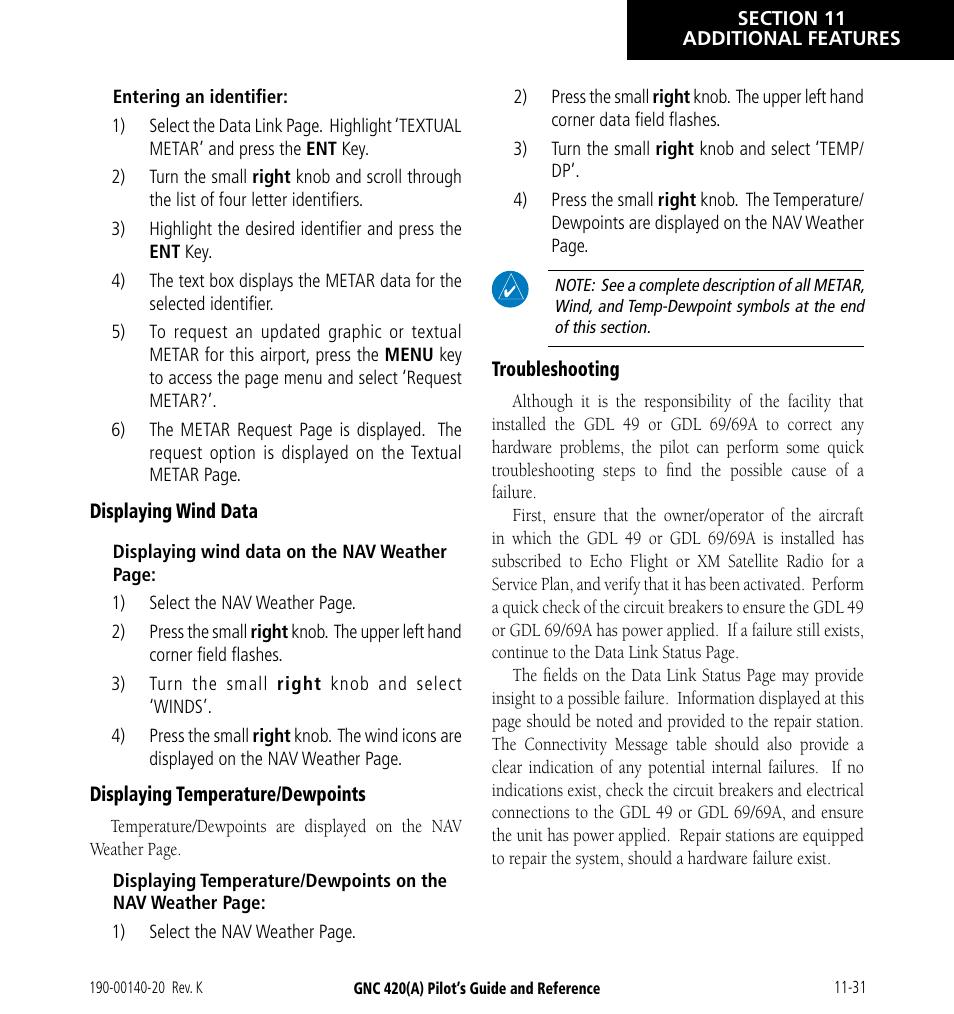 Garmin GNC 420 User Manual | Page 221 / 258