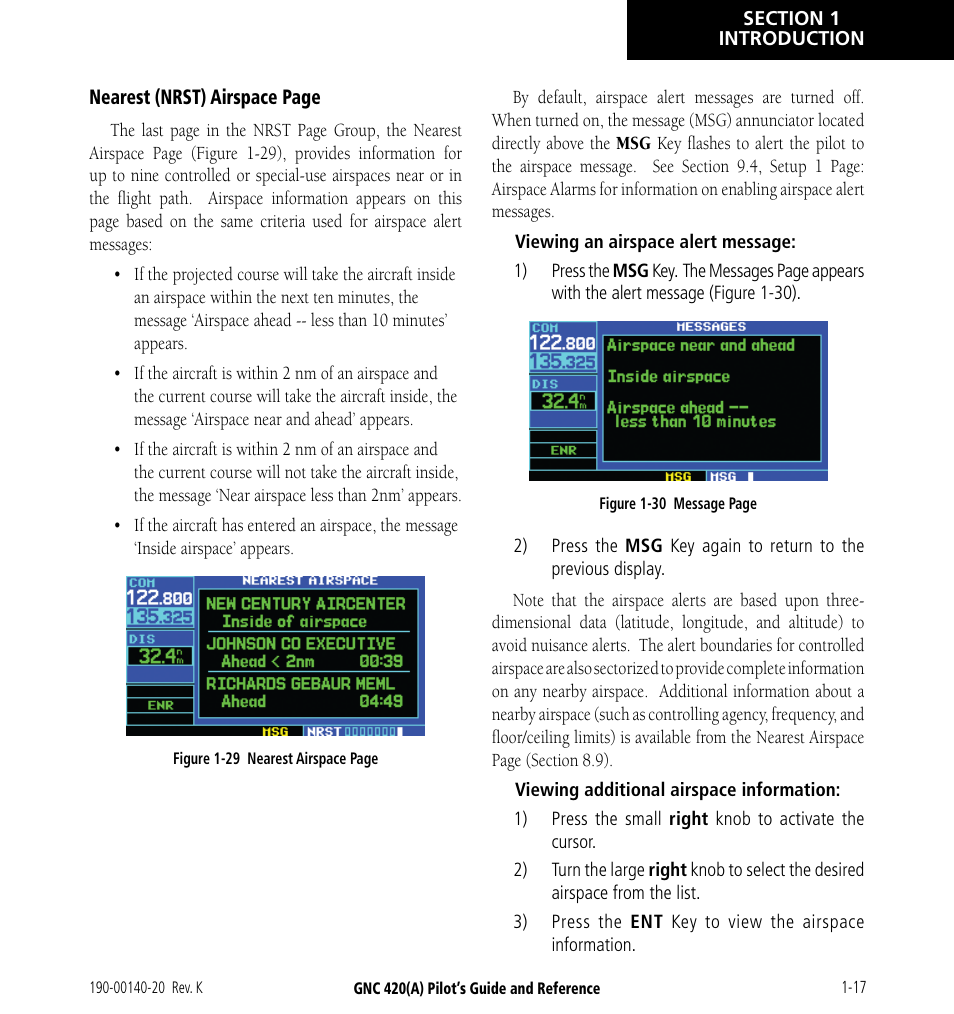 Garmin GNC 420 User Manual | Page 25 / 258