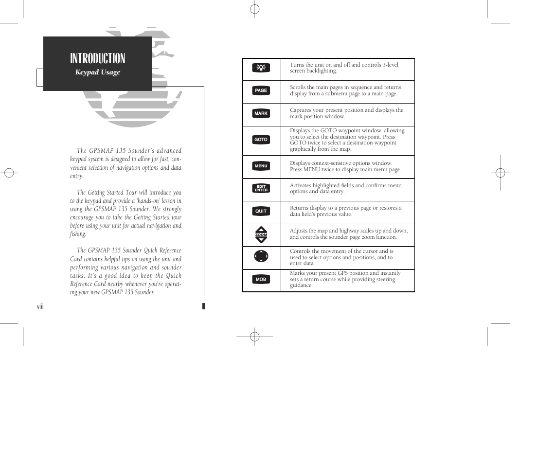 Introduction | Garmin GPSMAP 135 Sounder User Manual | Page 10 / 109