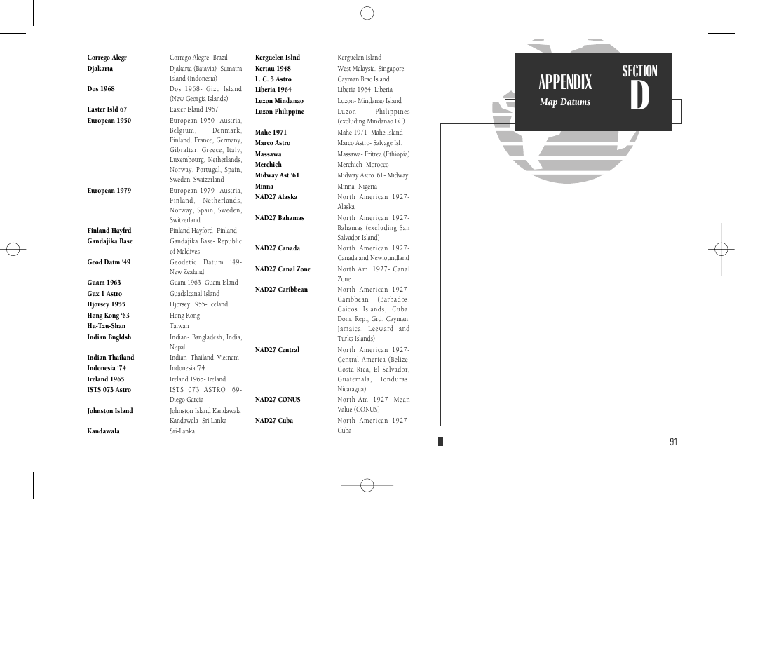 Appendix | Garmin GPSMAP 135 Sounder User Manual | Page 101 / 109