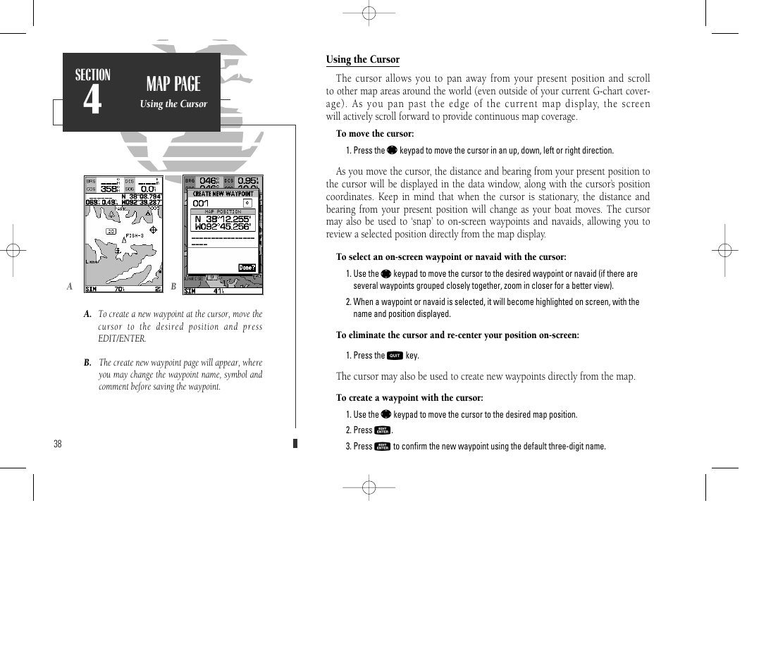 Map page | Garmin GPSMAP 135 Sounder User Manual | Page 48 / 109