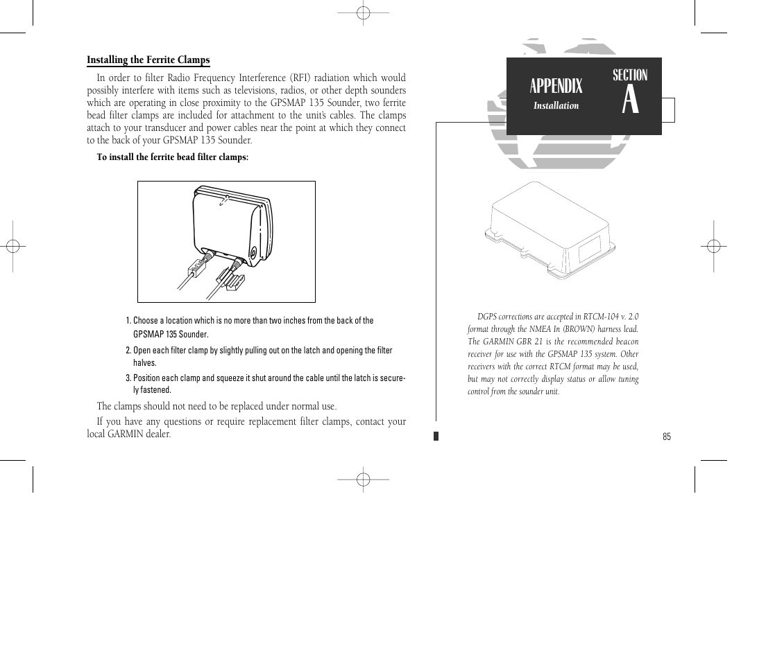 Appendix | Garmin GPSMAP 135 Sounder User Manual | Page 95 / 109