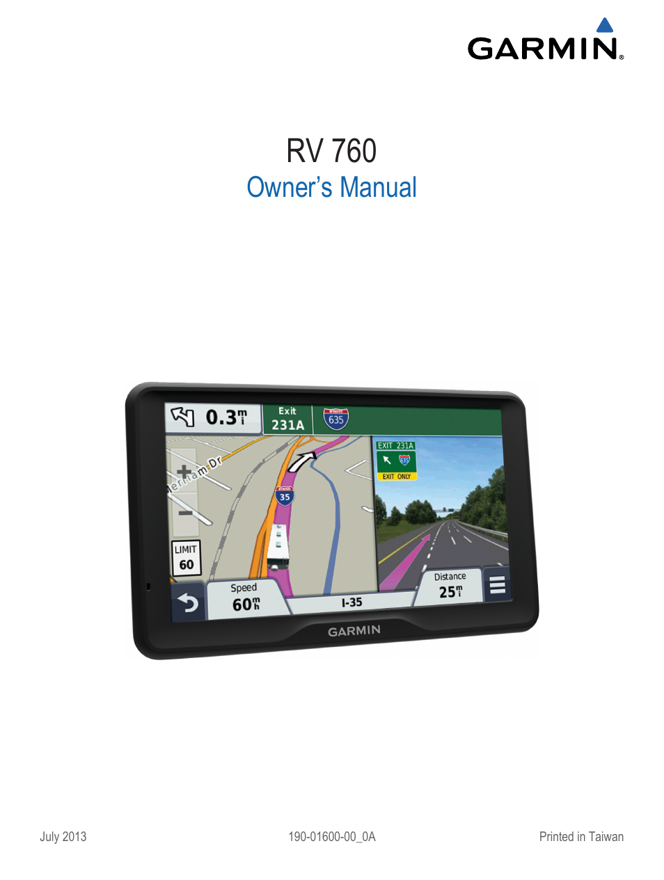 Garmin RV 760LMT User Manual | 24 pages