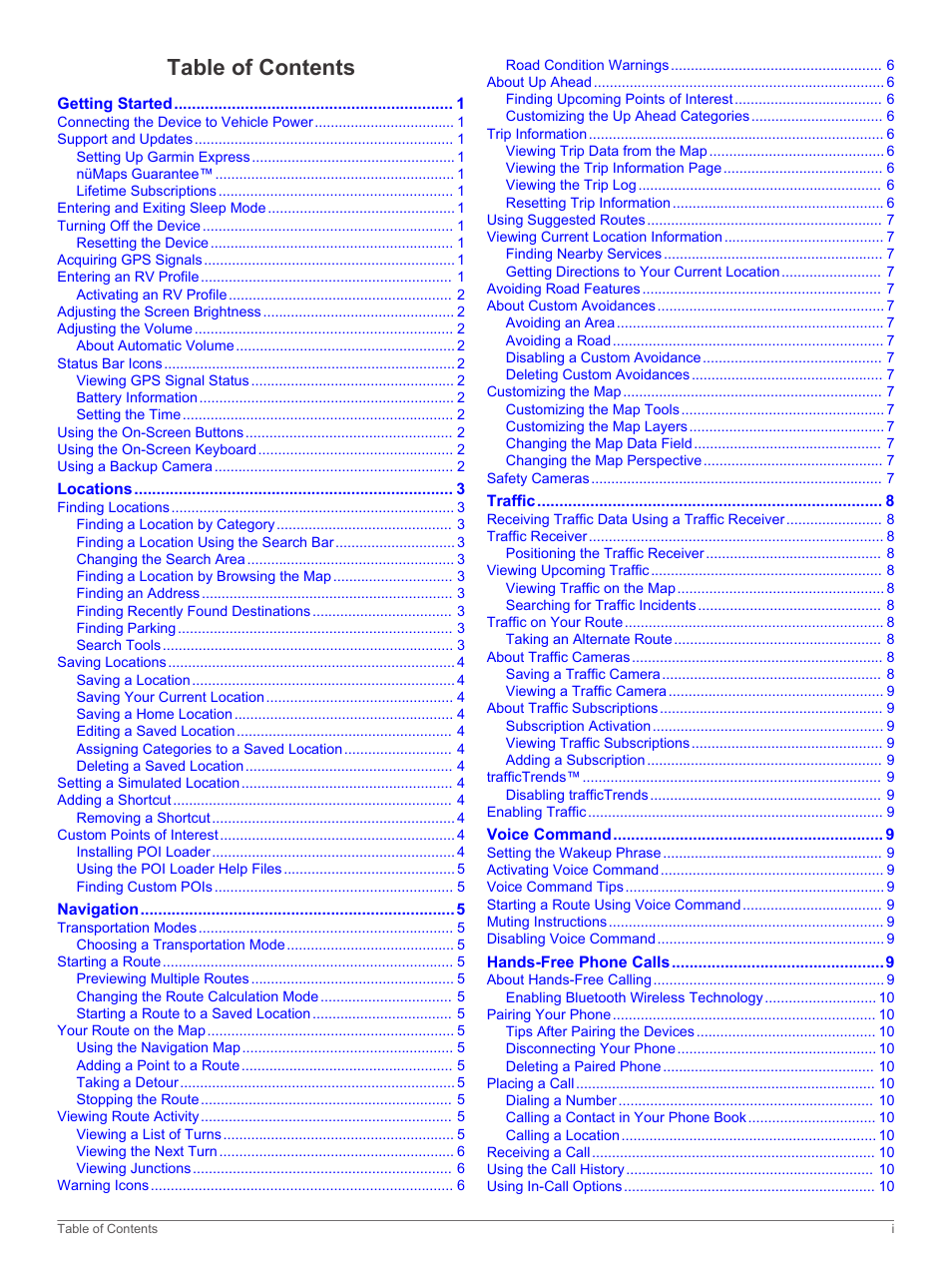 Garmin RV 760LMT User Manual | Page 3 / 24