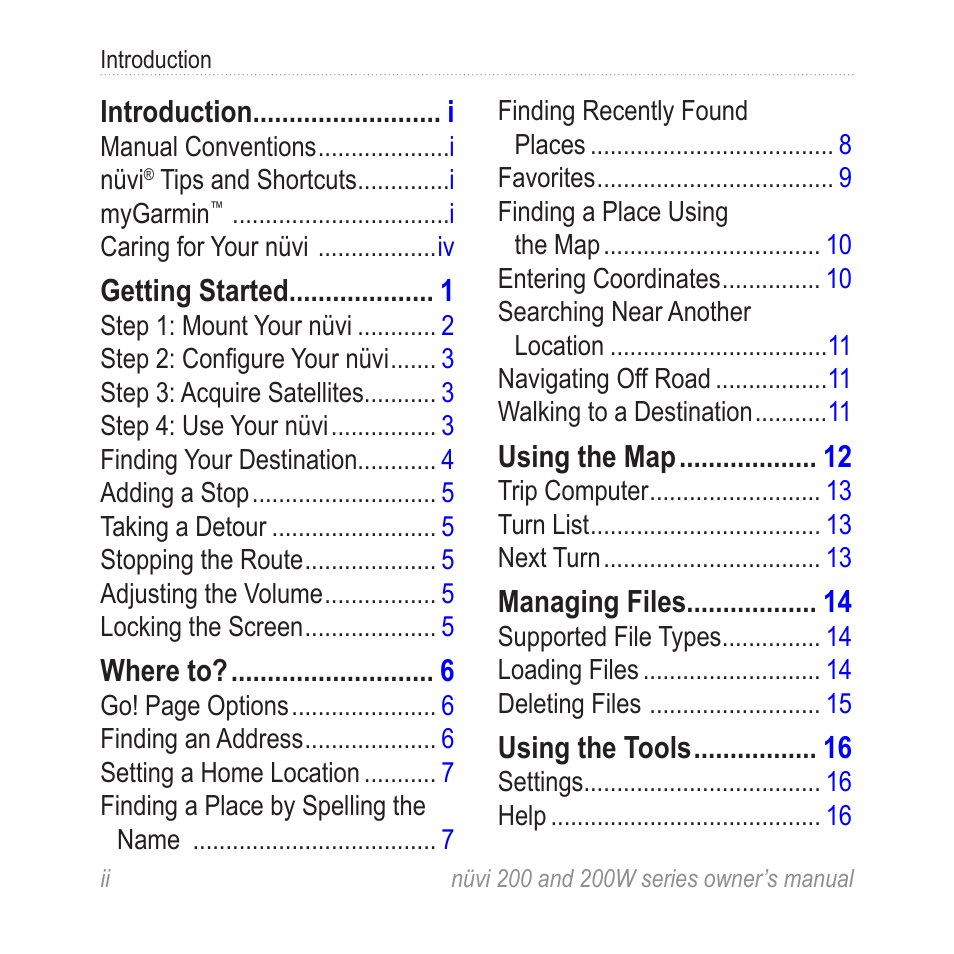 Garmin nuvi 270 User Manual | Page 4 / 50