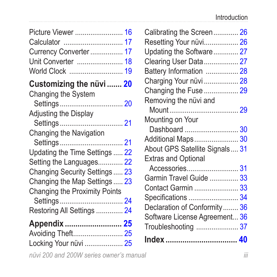 Garmin nuvi 270 User Manual | Page 5 / 50