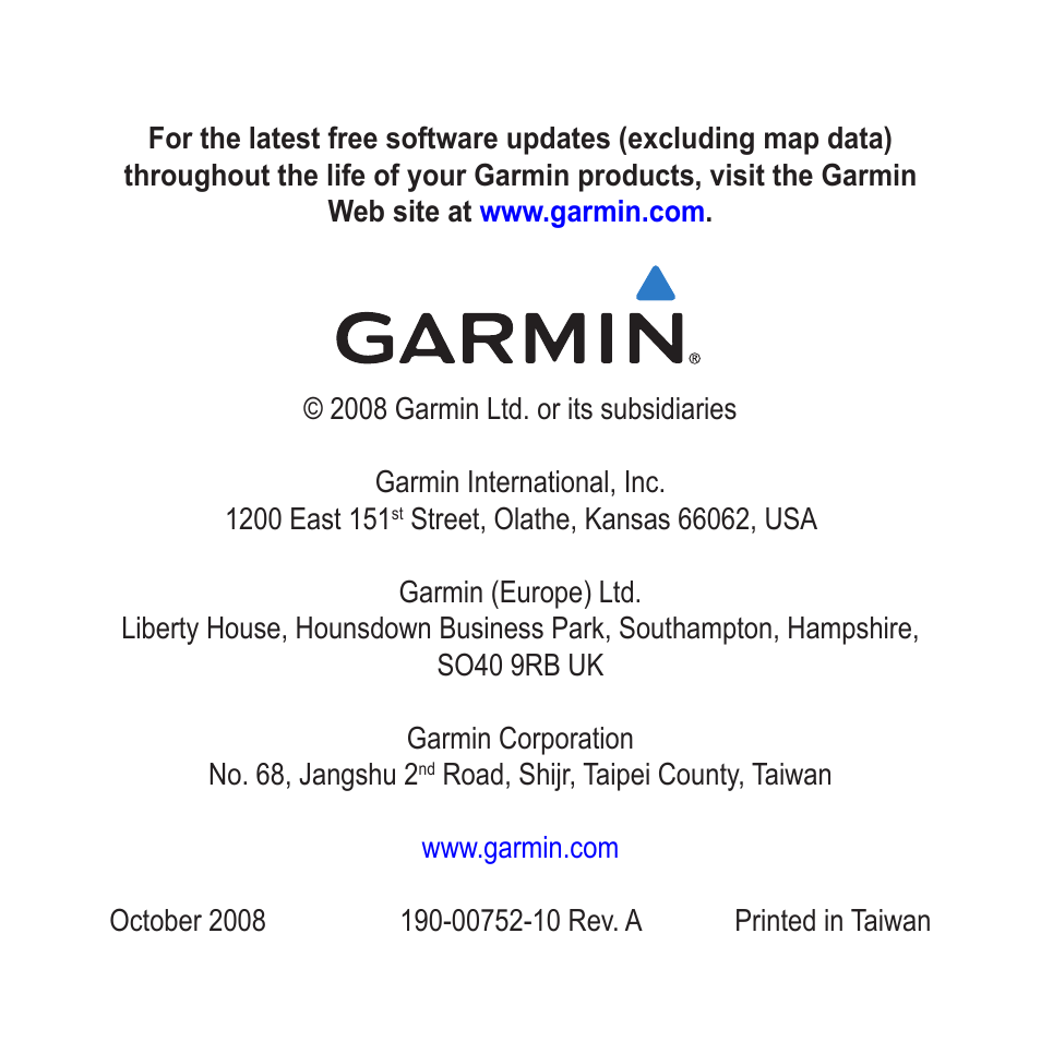 Garmin nuvi 270 User Manual | Page 50 / 50