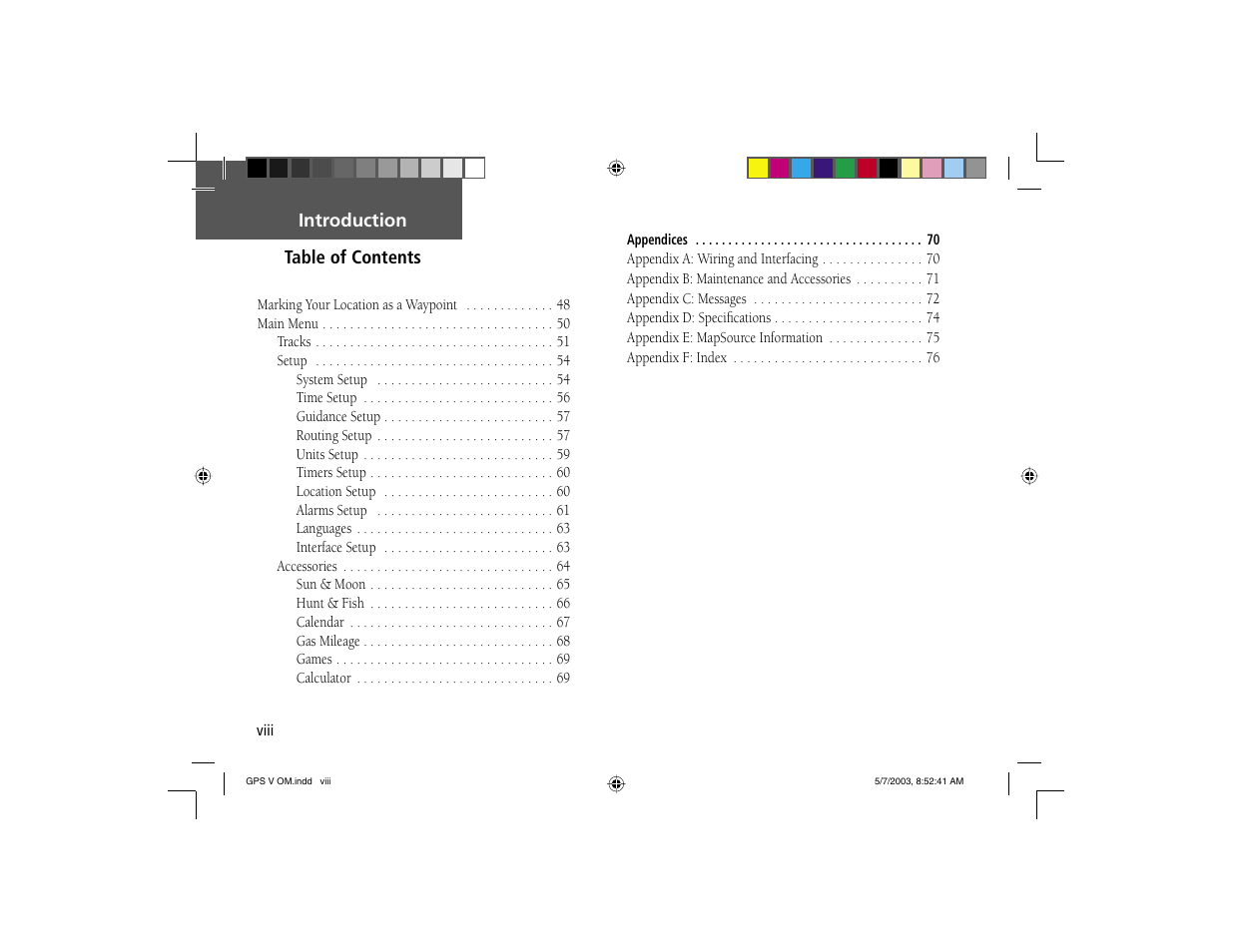 Garmin GPS V User Manual | Page 10 / 91