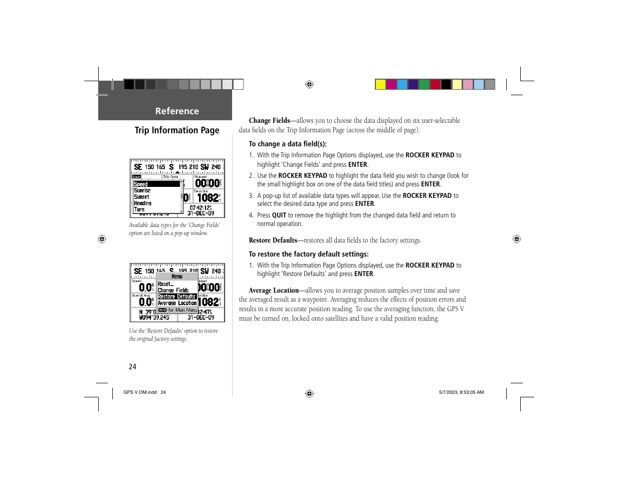 Garmin GPS V User Manual | Page 34 / 91