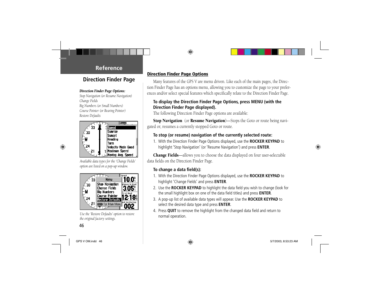 Garmin GPS V User Manual | Page 56 / 91