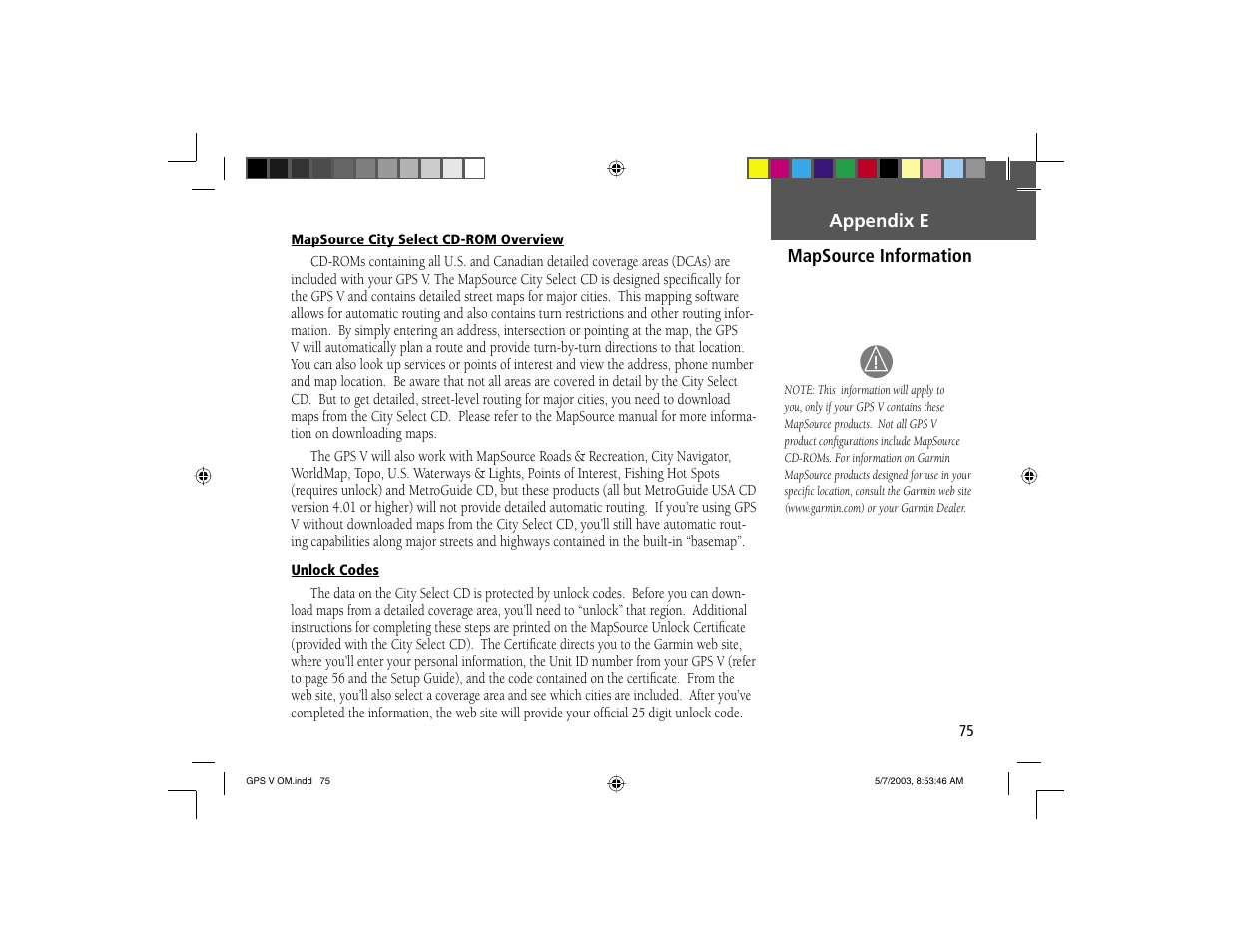 Garmin GPS V User Manual | Page 85 / 91