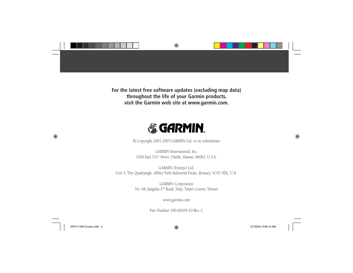 Garmin GPS V User Manual | Page 91 / 91