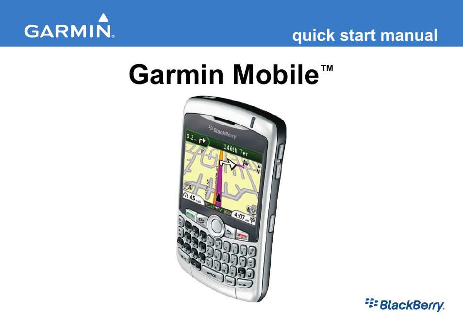 Garmin Mobile for BlackBerry User Manual | 12 pages