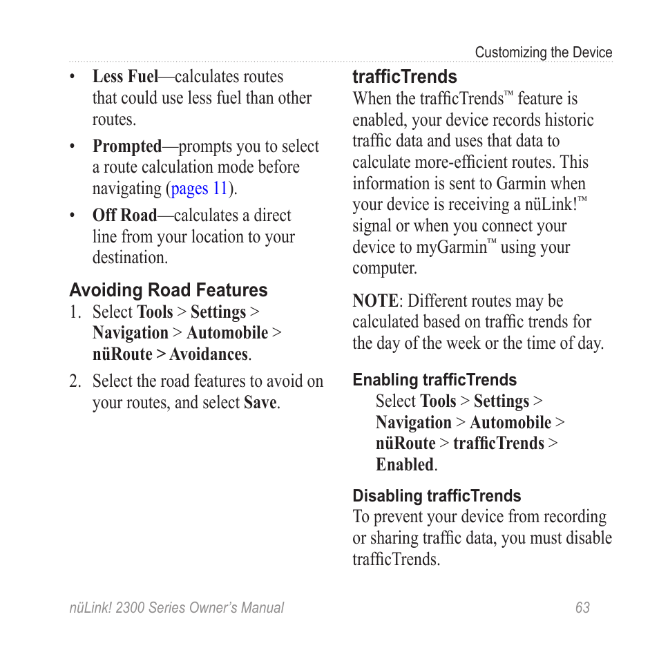 Garmin nuLink! 2390 User Manual | Page 69 / 86