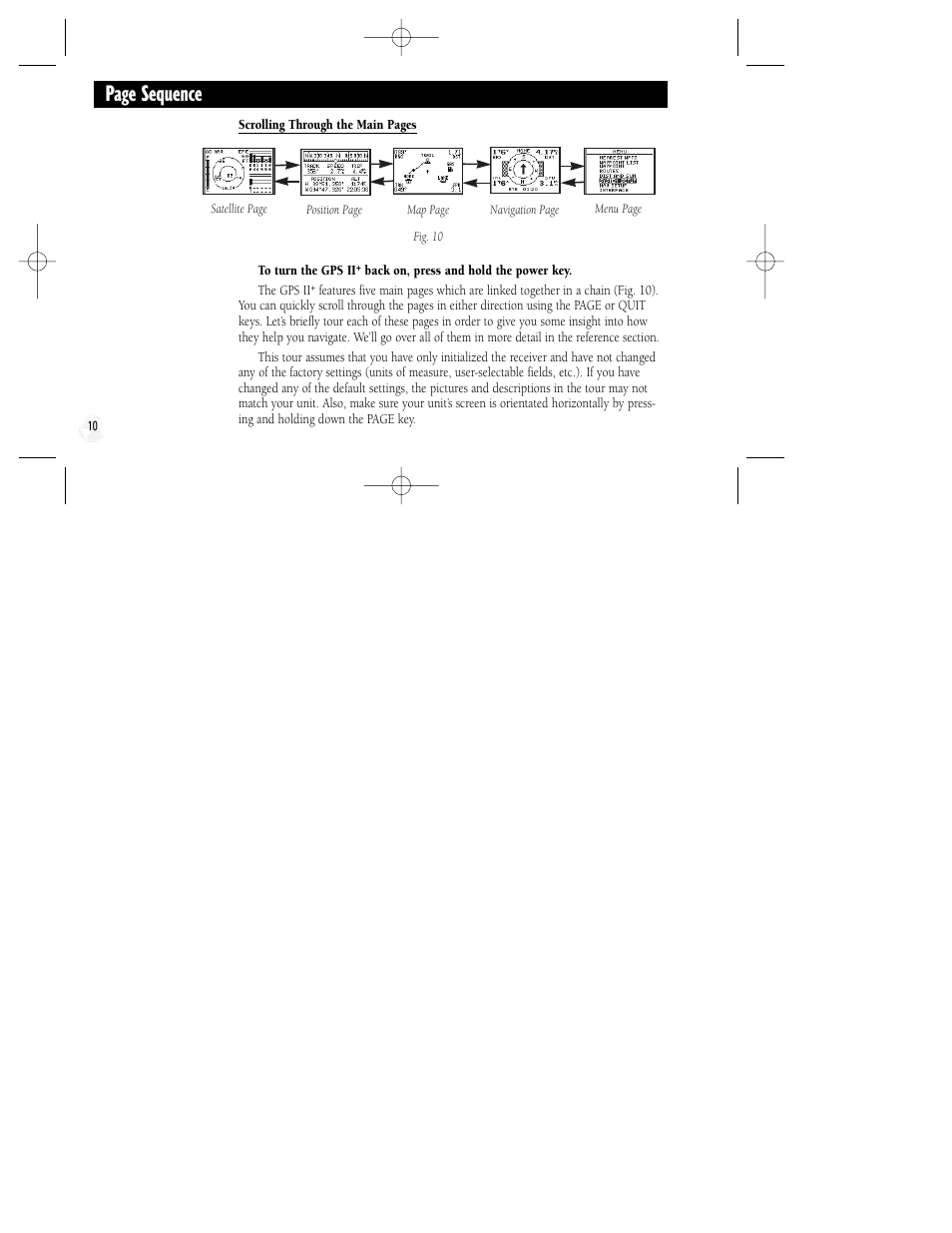 Page sequence | Garmin GPS II Plus User Manual | Page 16 / 108