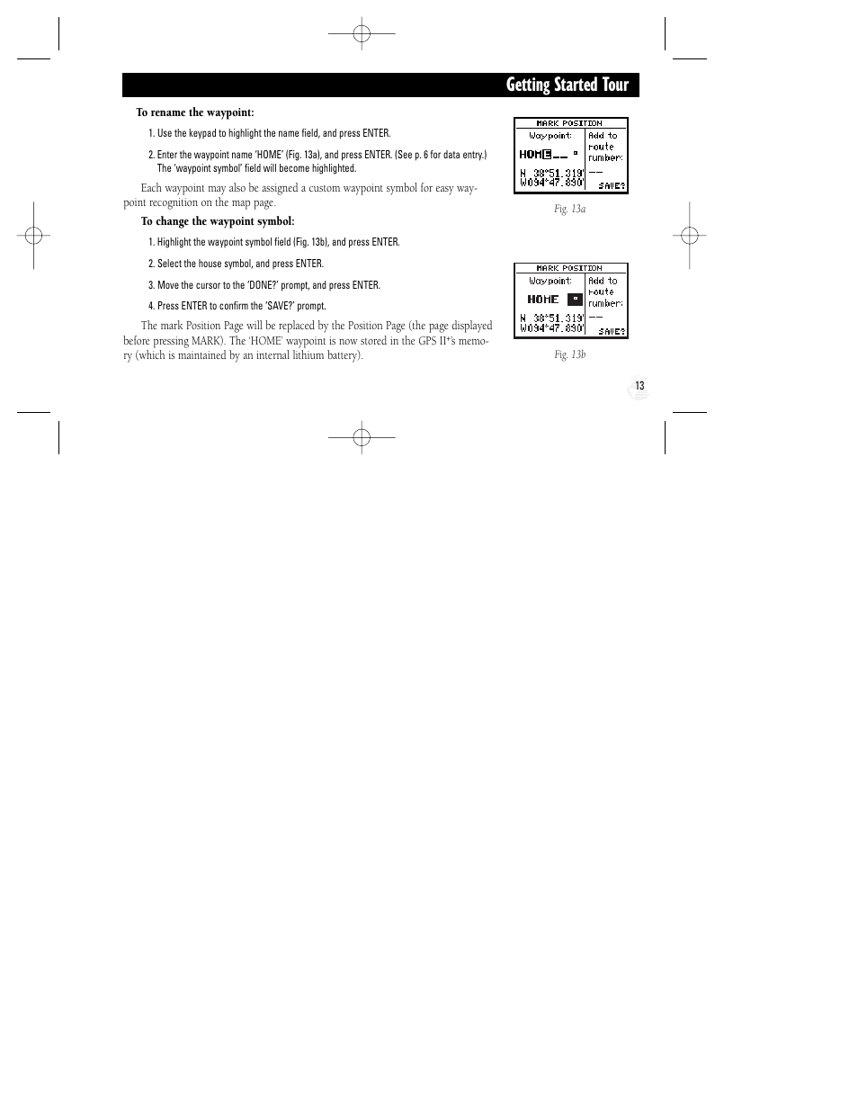 Getting started tour | Garmin GPS II Plus User Manual | Page 19 / 108