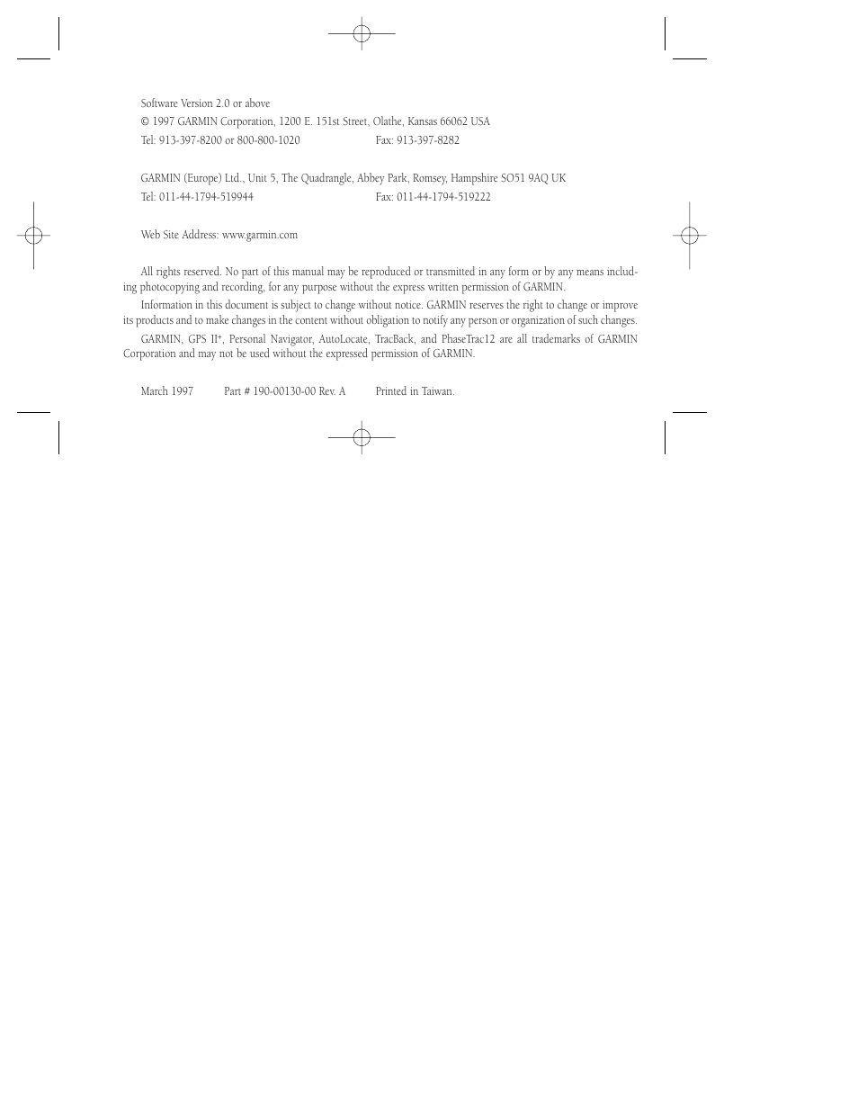 Garmin GPS II Plus User Manual | Page 2 / 108