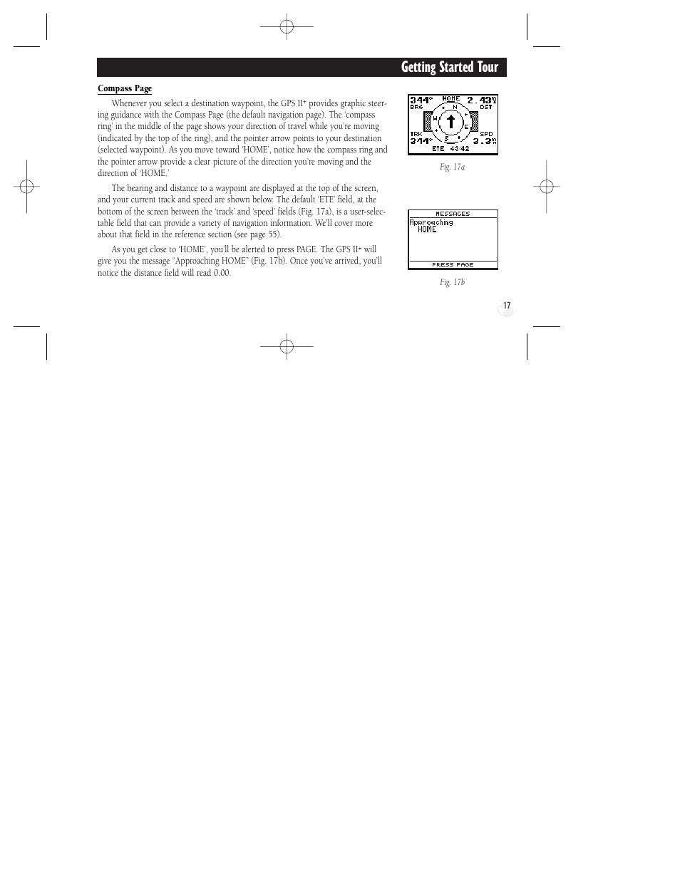 Getting started tour | Garmin GPS II Plus User Manual | Page 23 / 108