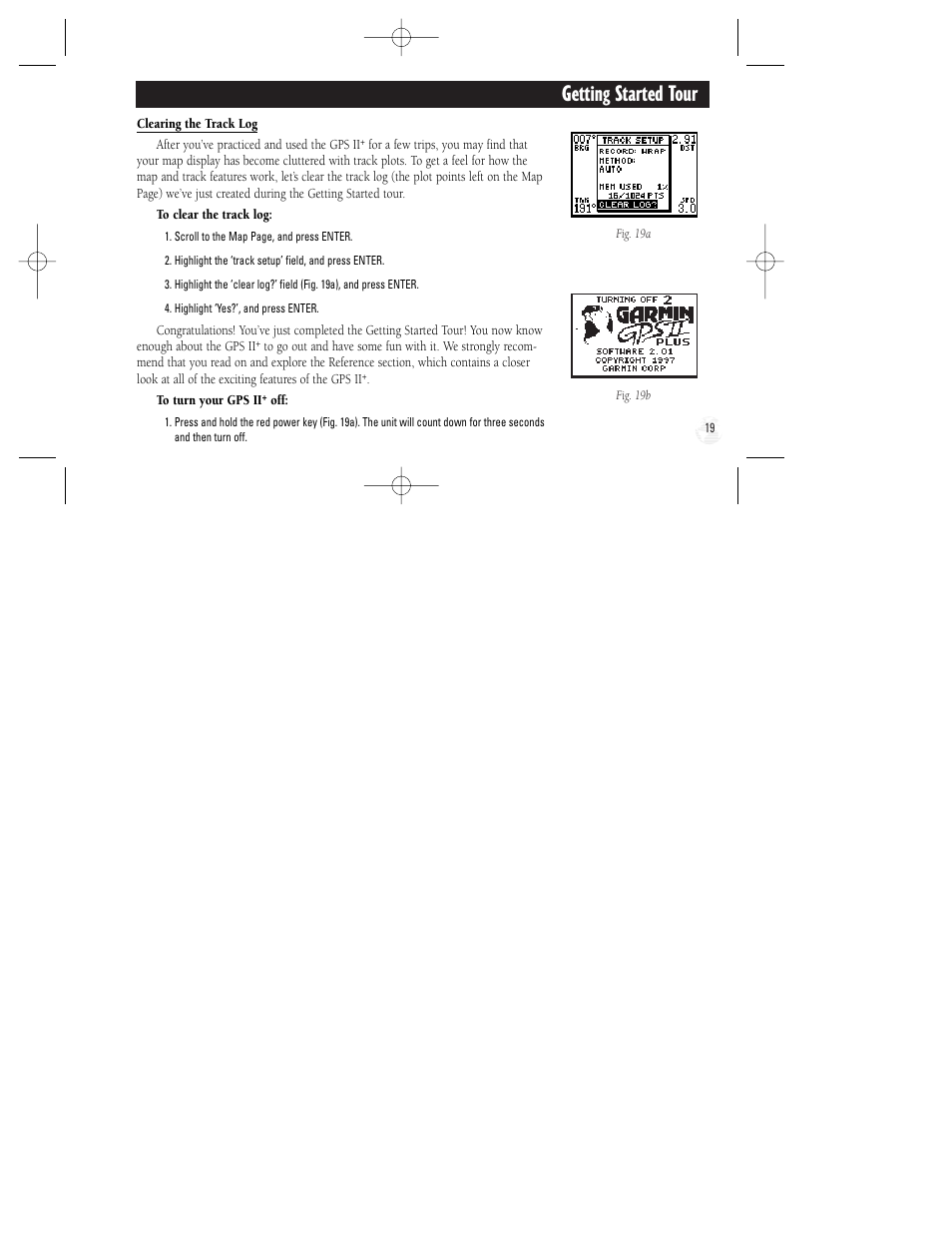 Getting started tour | Garmin GPS II Plus User Manual | Page 25 / 108