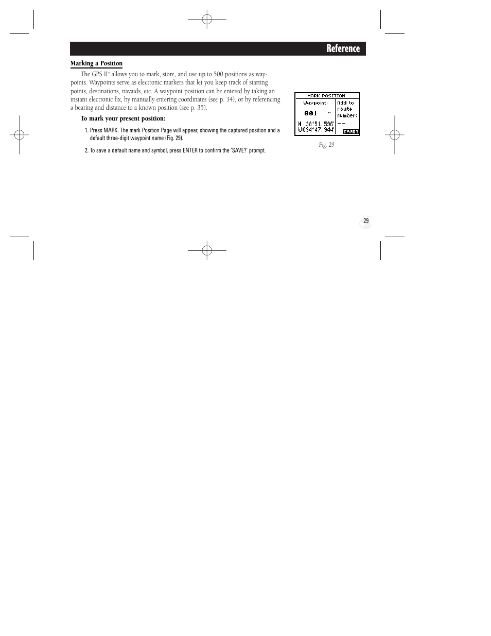 Reference | Garmin GPS II Plus User Manual | Page 35 / 108