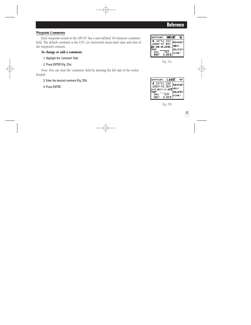 Reference | Garmin GPS II Plus User Manual | Page 43 / 108