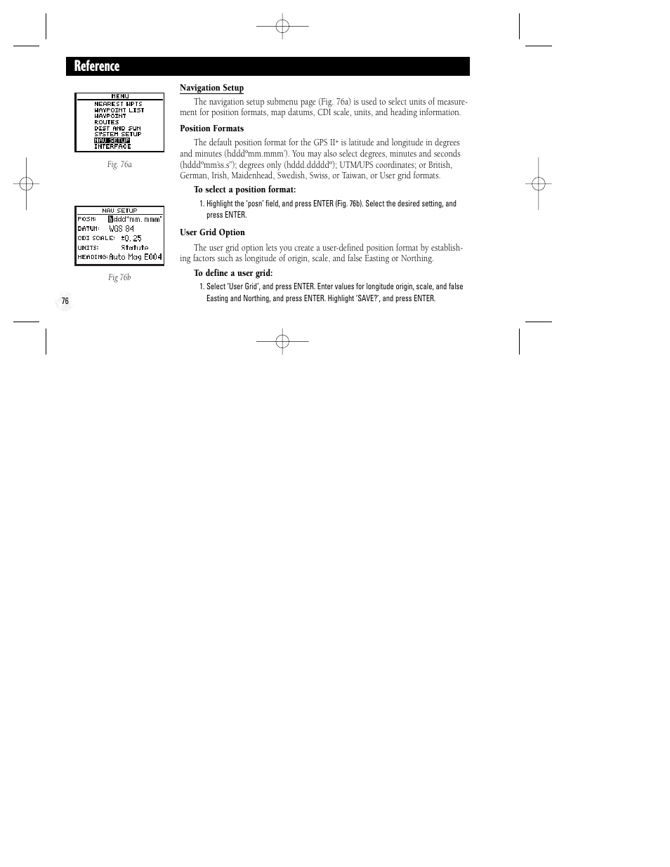 Reference | Garmin GPS II Plus User Manual | Page 82 / 108