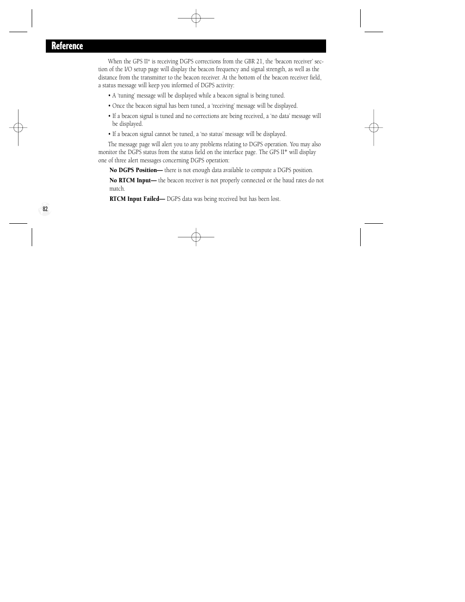 Reference | Garmin GPS II Plus User Manual | Page 88 / 108