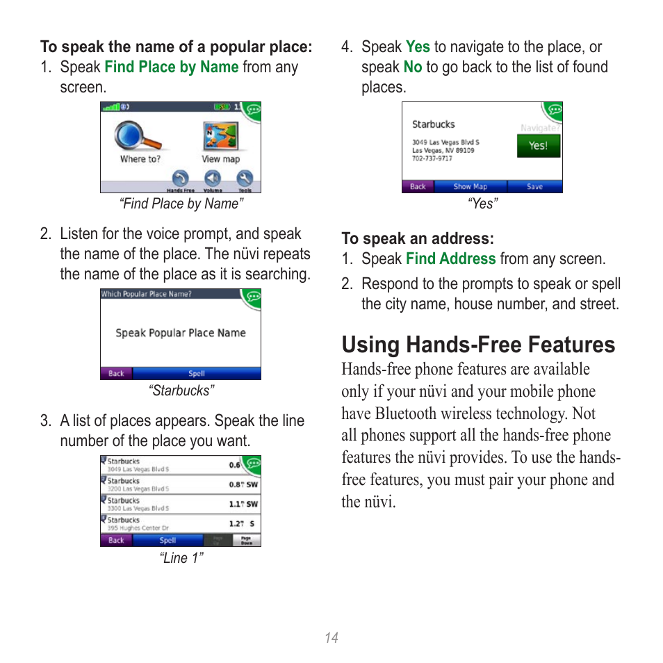 Using hands-free features | Garmin nuvi 885T User Manual | Page 14 / 16