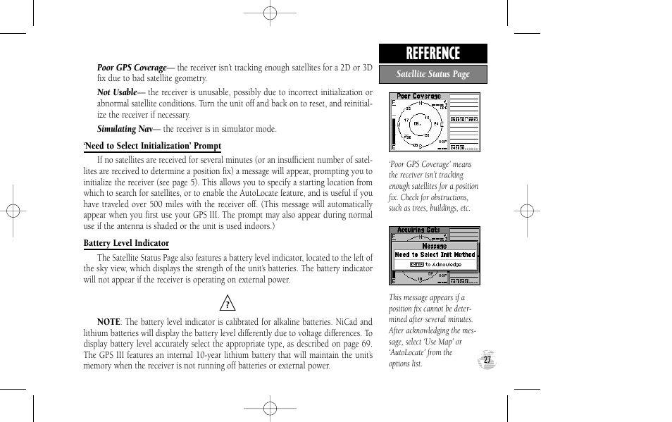 Reference | Garmin GPS III User Manual | Page 35 / 100