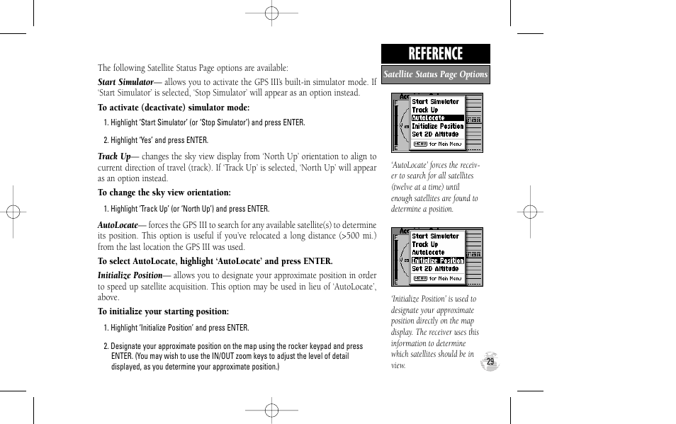 Reference | Garmin GPS III User Manual | Page 37 / 100