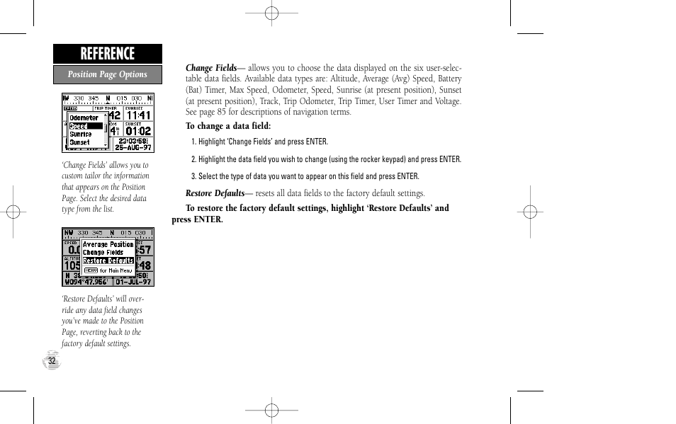 Reference | Garmin GPS III User Manual | Page 40 / 100