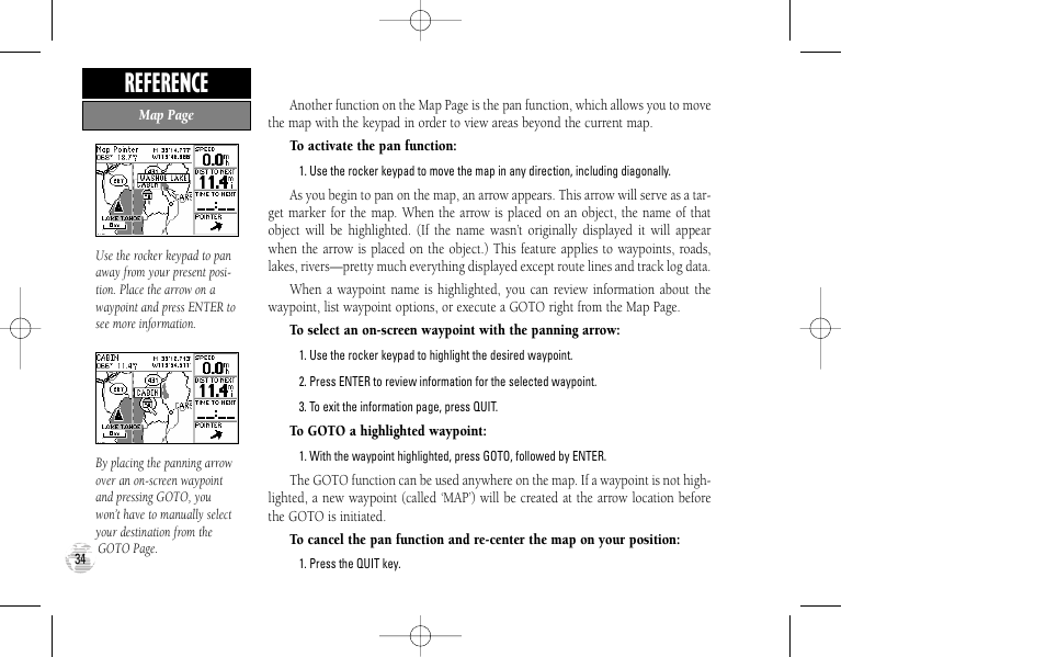 Reference | Garmin GPS III User Manual | Page 42 / 100