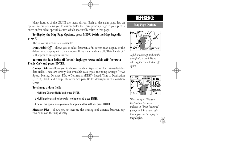 Reference | Garmin GPS III User Manual | Page 43 / 100