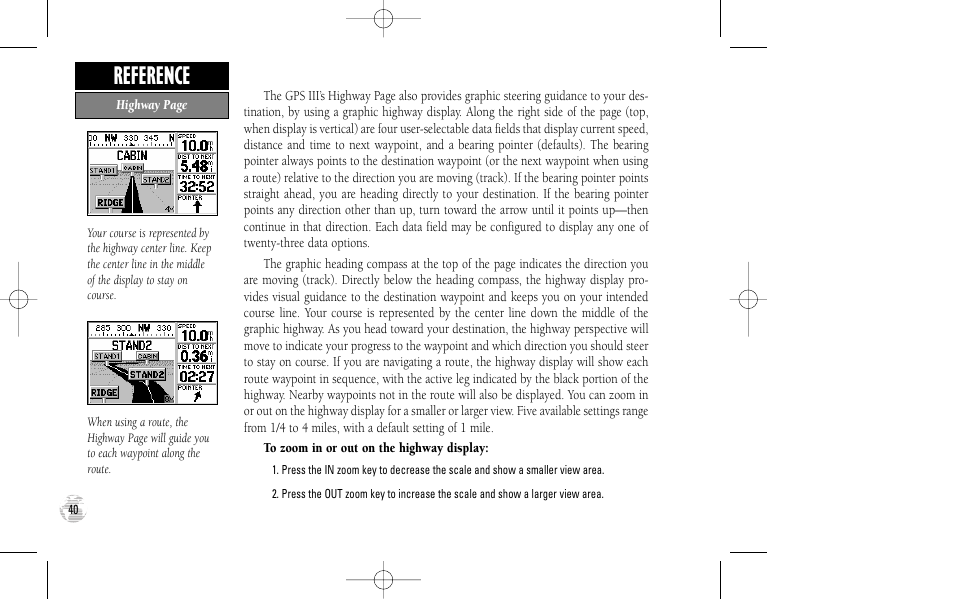 Reference | Garmin GPS III User Manual | Page 48 / 100