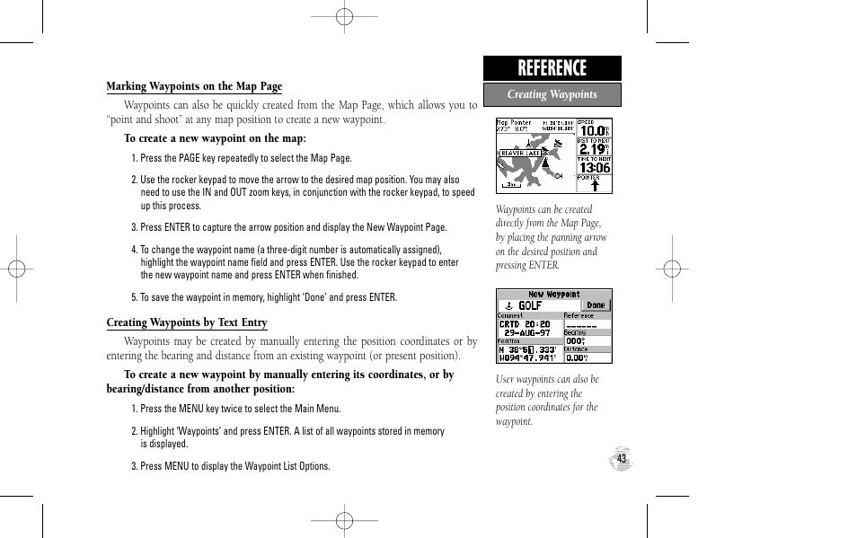 Reference | Garmin GPS III User Manual | Page 51 / 100