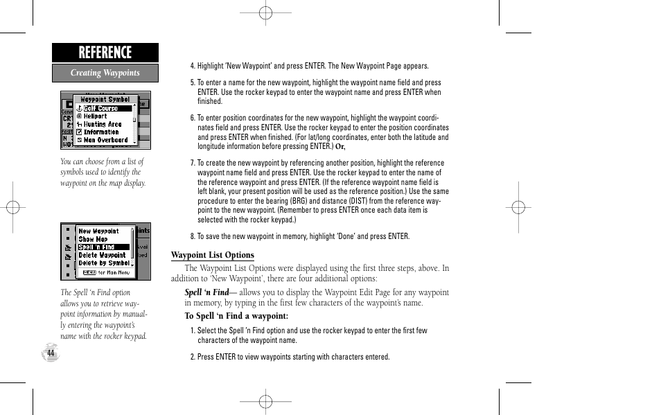 Reference | Garmin GPS III User Manual | Page 52 / 100