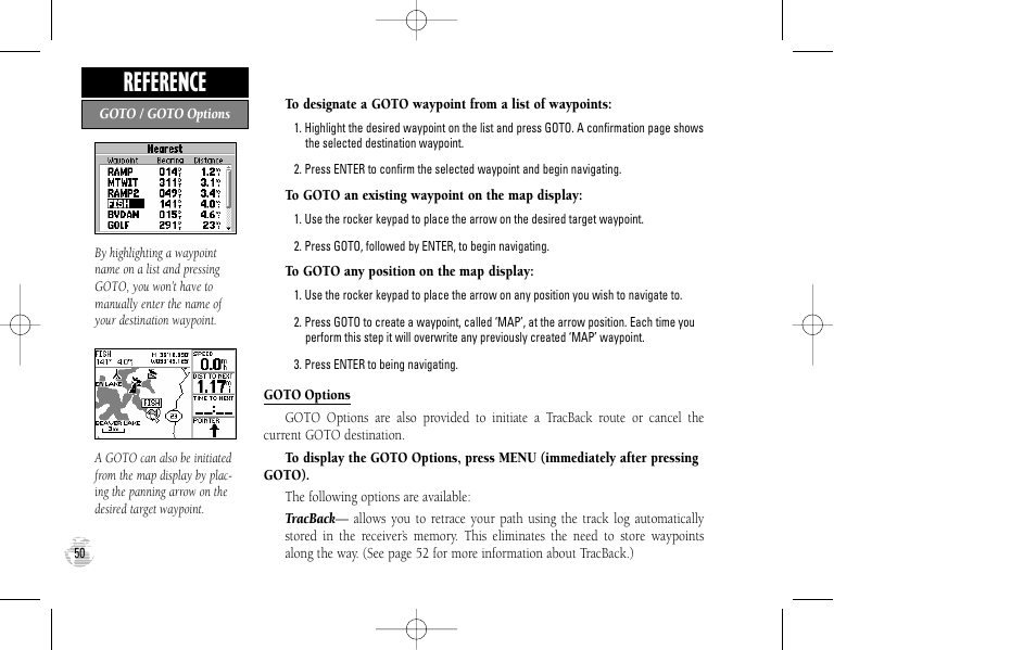 Reference | Garmin GPS III User Manual | Page 58 / 100