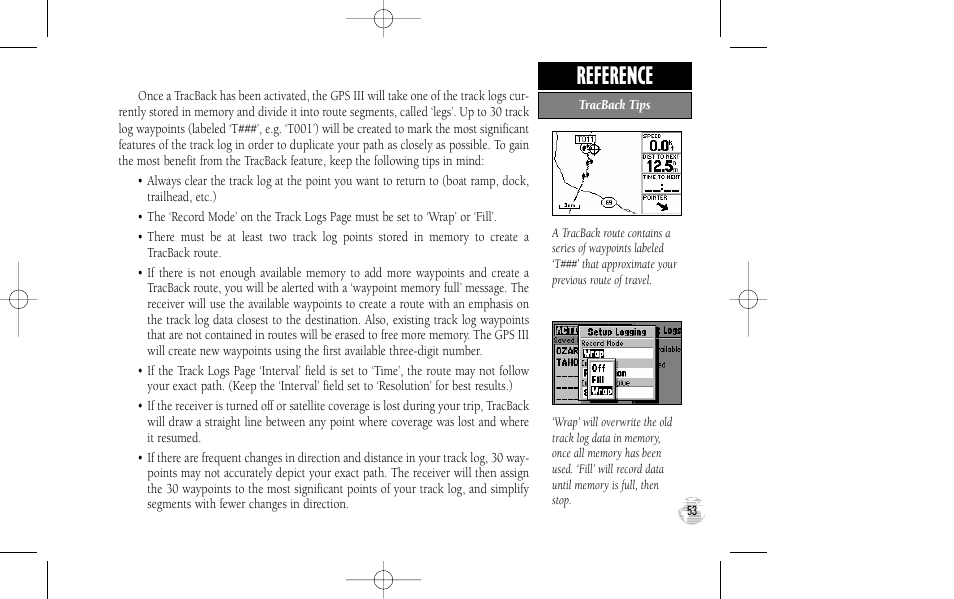 Reference | Garmin GPS III User Manual | Page 61 / 100