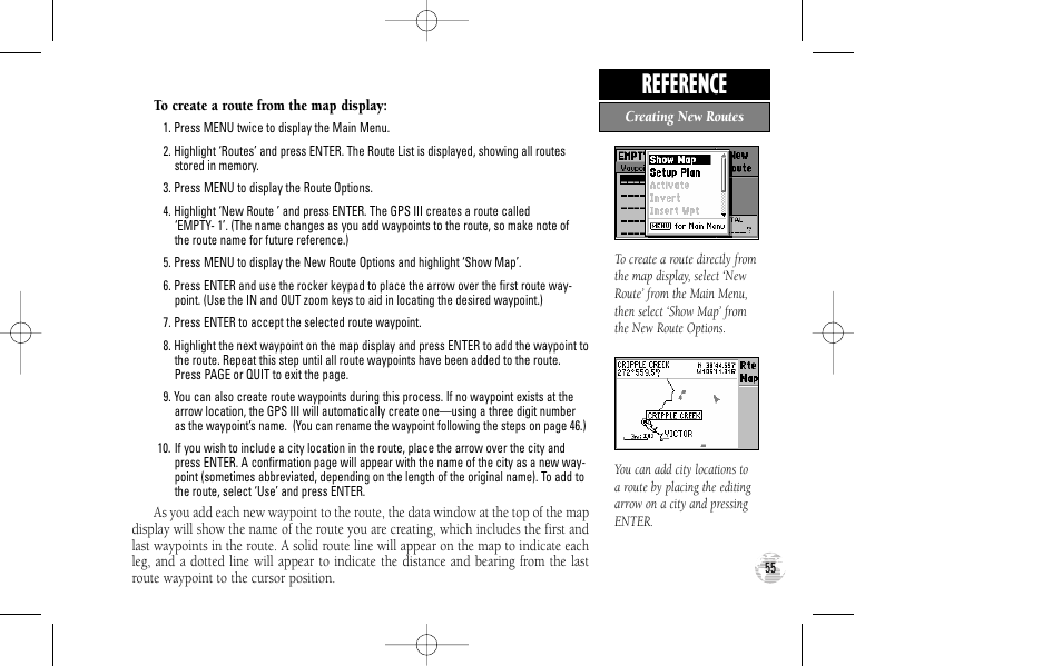 Reference | Garmin GPS III User Manual | Page 63 / 100