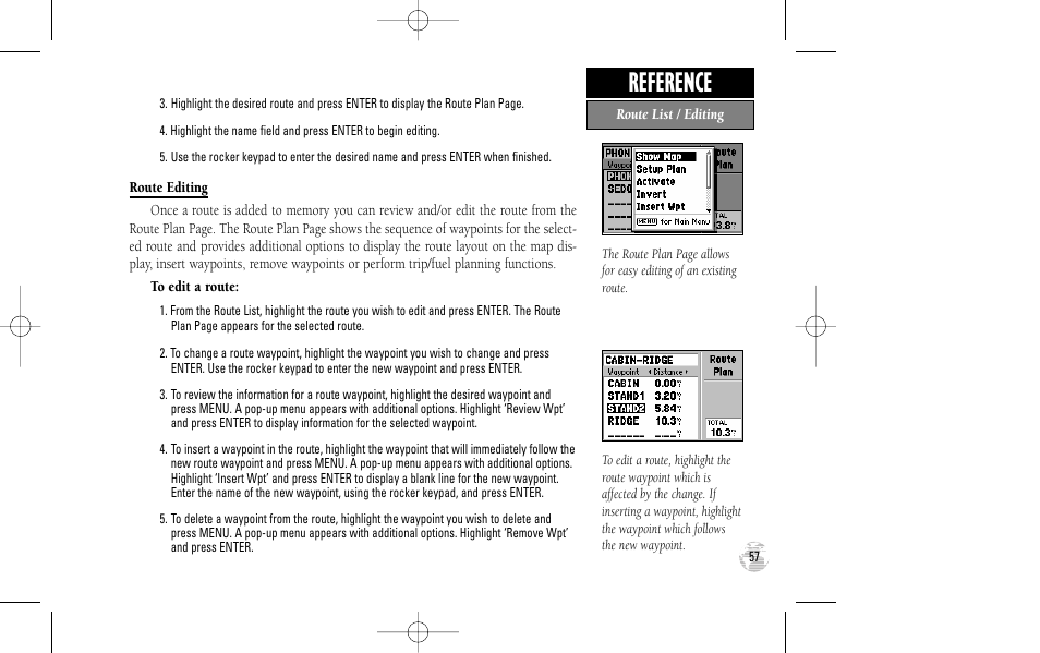 Reference | Garmin GPS III User Manual | Page 65 / 100