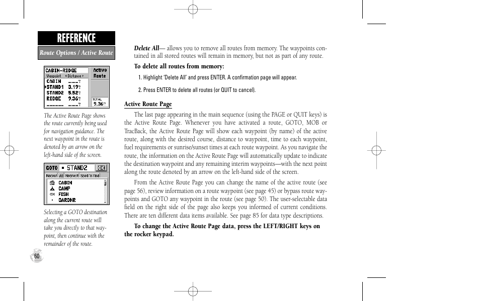 Reference | Garmin GPS III User Manual | Page 68 / 100