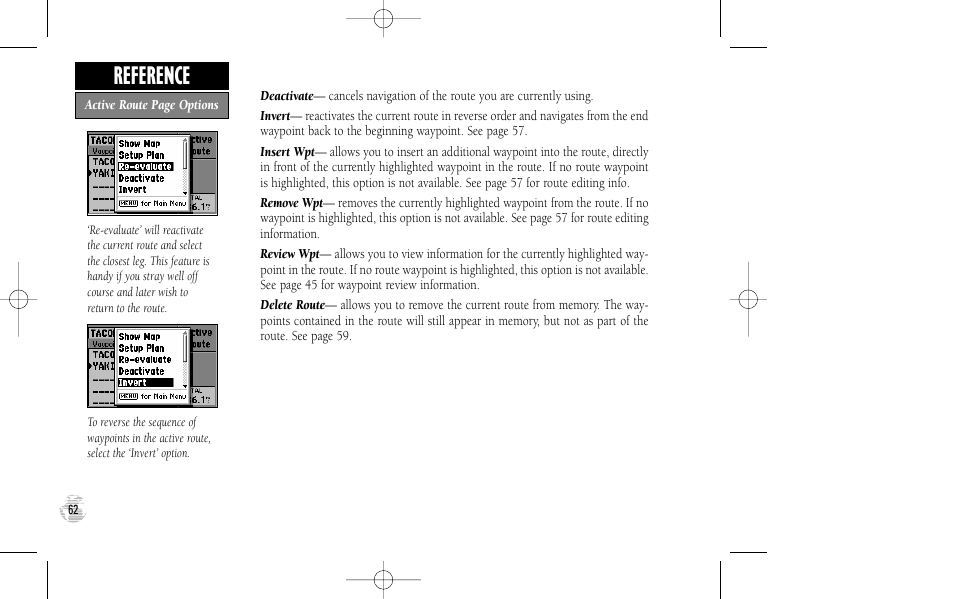 Reference | Garmin GPS III User Manual | Page 70 / 100