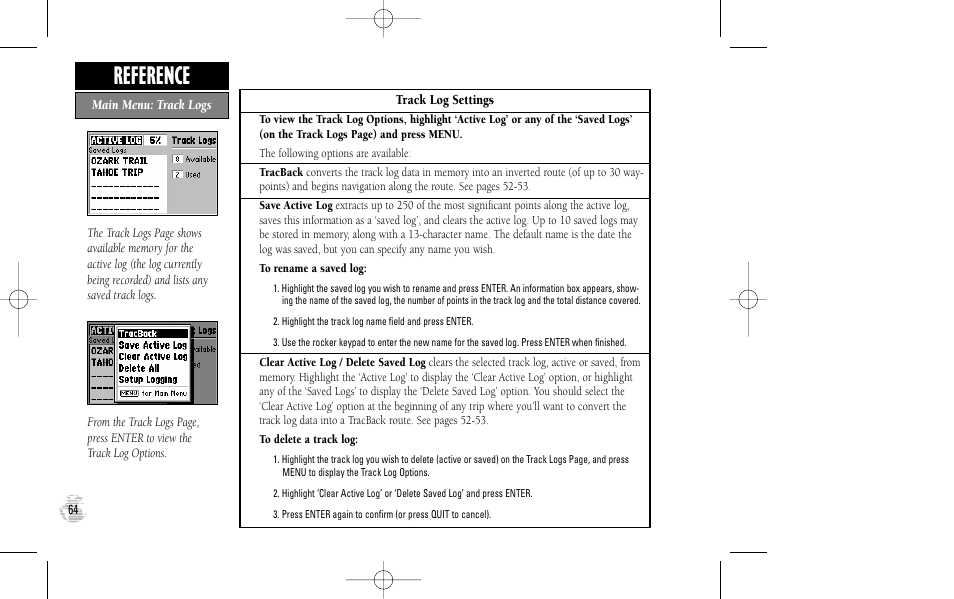 Reference | Garmin GPS III User Manual | Page 72 / 100